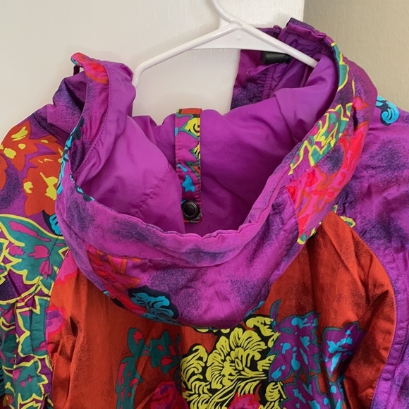 Vintage Obermeyer Half Zip Windbreaker with Insulated Hood - Picture 9 of 14